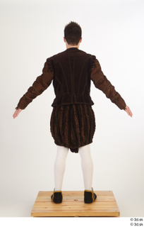  Photos Man in Historical Dress 23 16th century Historical clothing a poses brown suit whole body 0005.jpg
